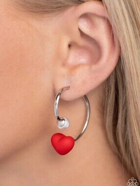 Paparazzi Romantiv Representative Red Earrings NWT